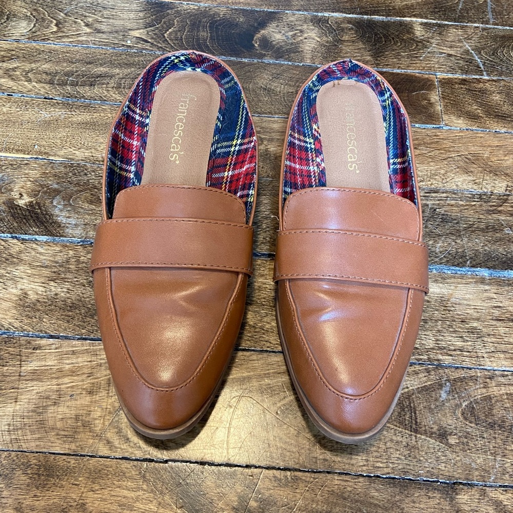 Tan loafers